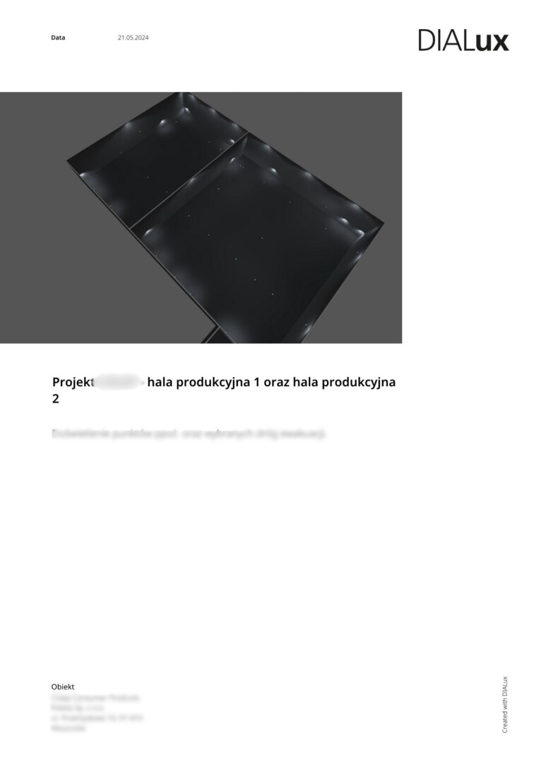 oświetlenie awaryjne Dialux