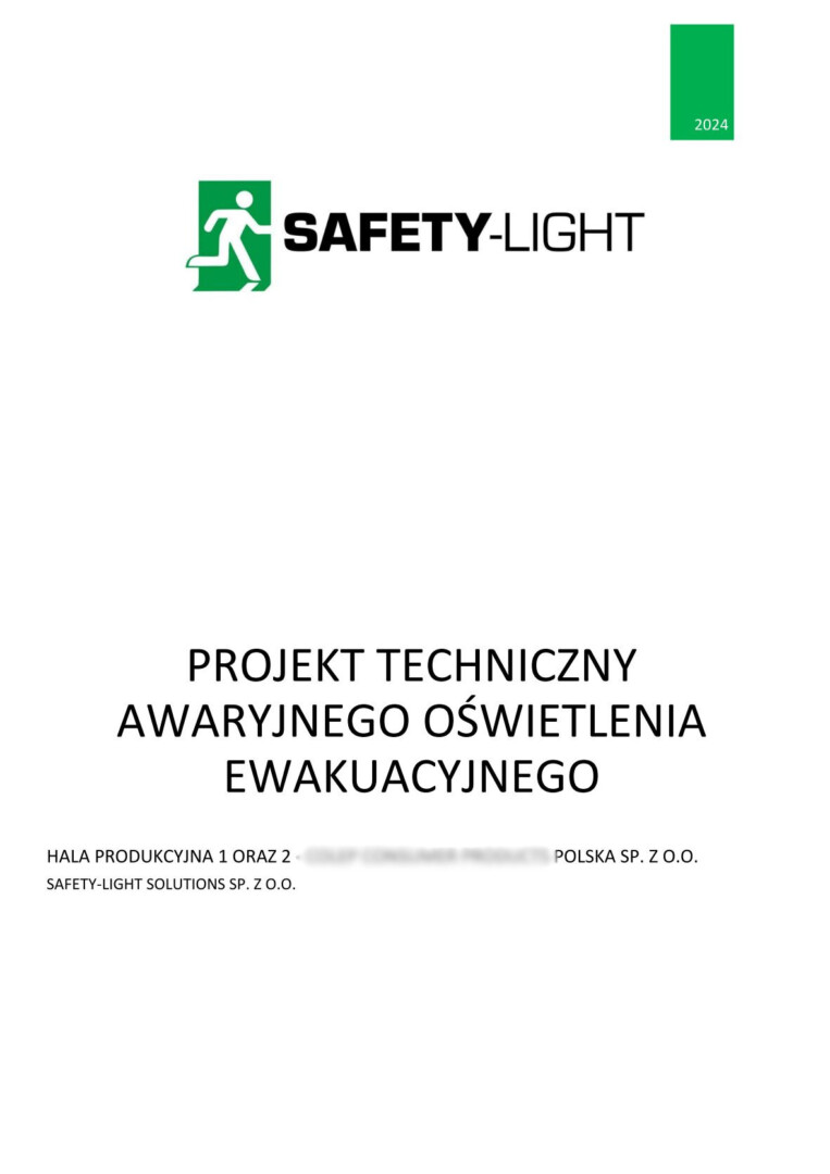 projekt oświetlenia awaryjnego
